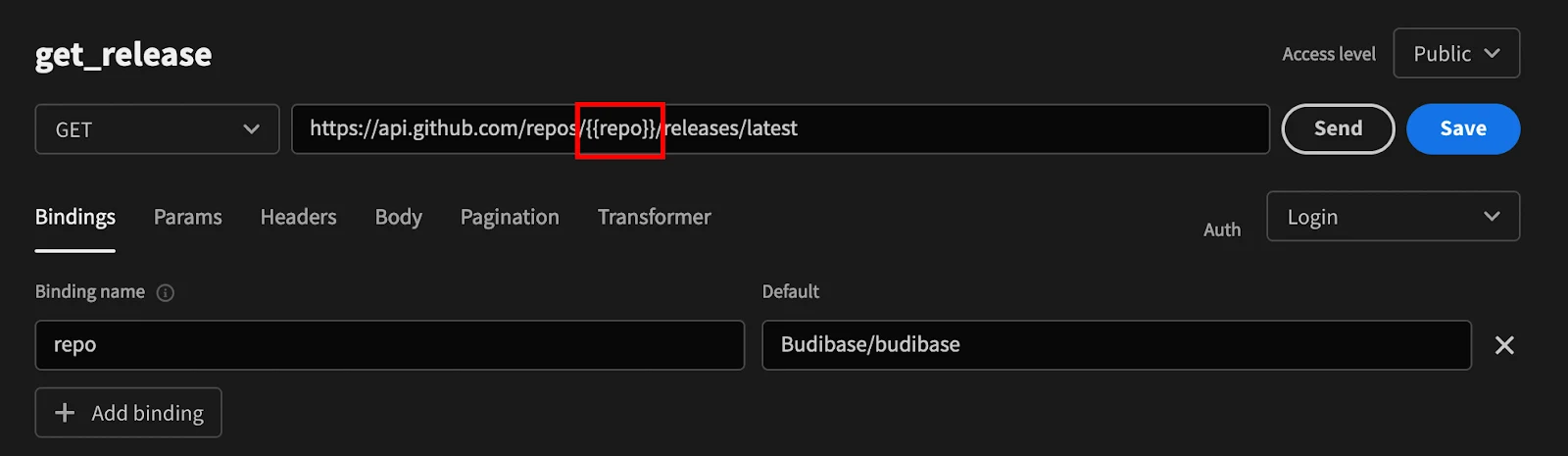 Bind Repo Name Bind Repo Name