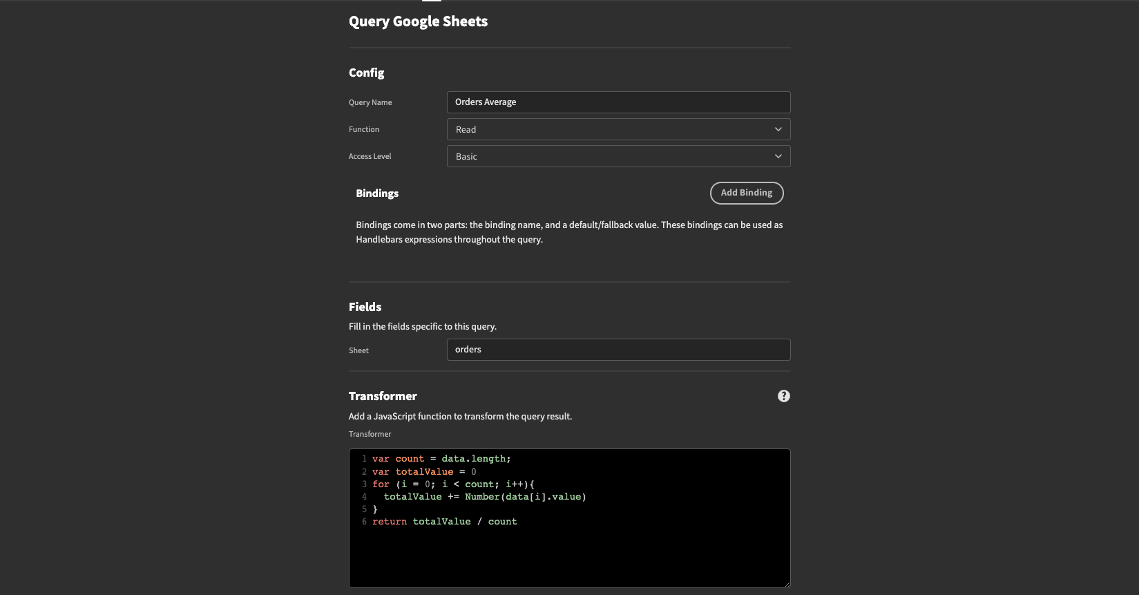 Average value query Average value query