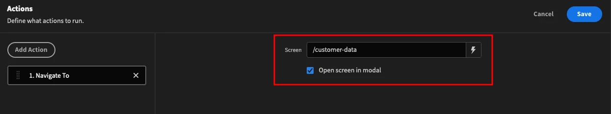On-click action On-click action