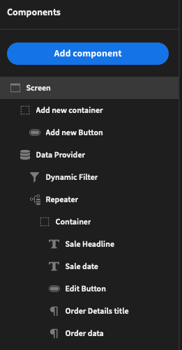 Add components Add components