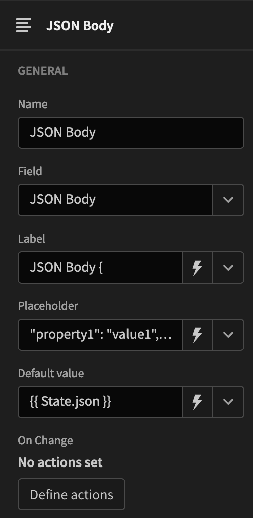 JSON Body JSON Body
