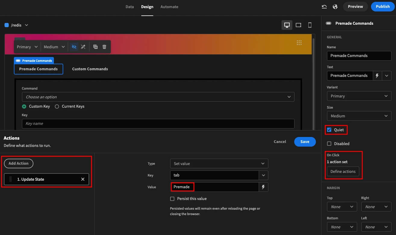 Button Actions Button Actions