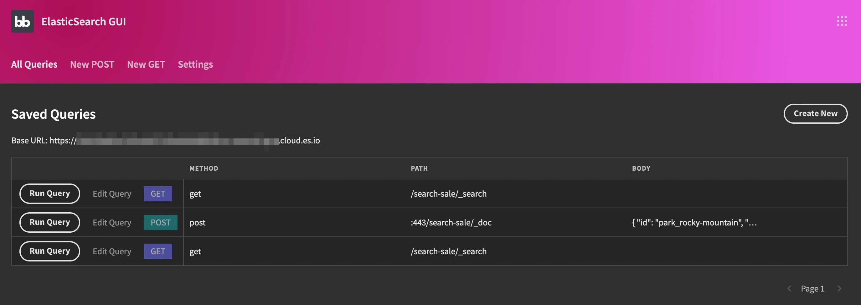 Elasticsearch GUI