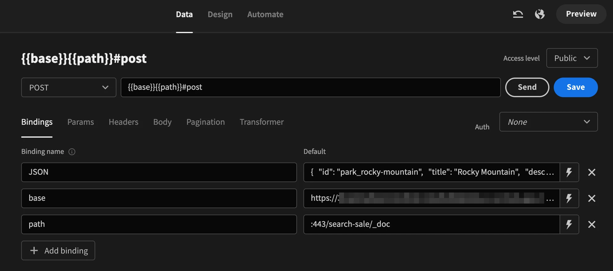 Configure query