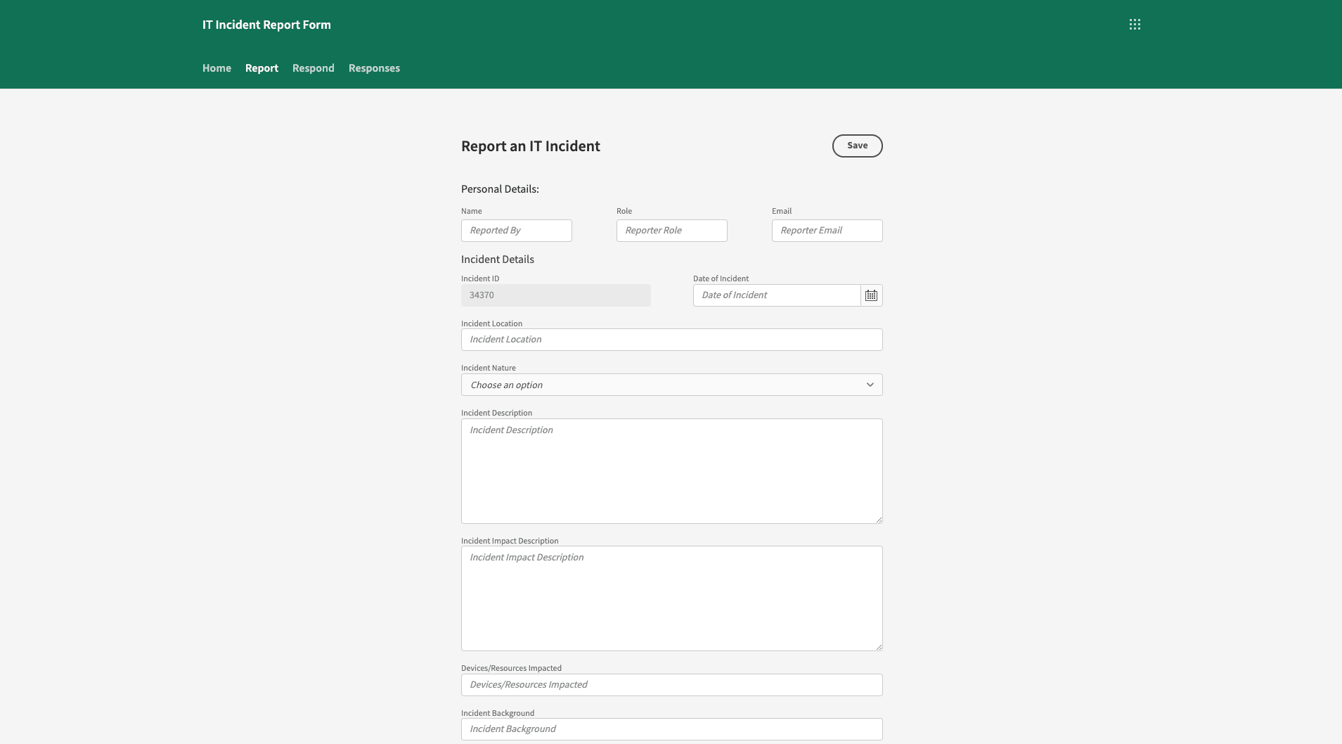 In-House development example CRUD app In-House development example CRUD app