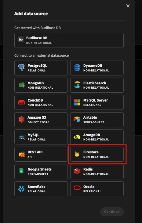 Firebase data source Firebase data source