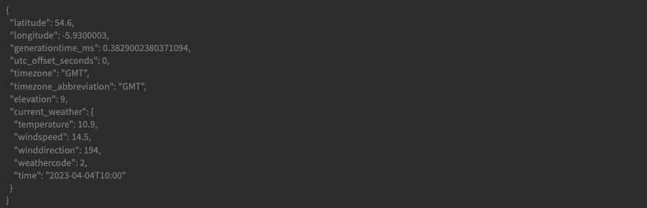 API response API response
