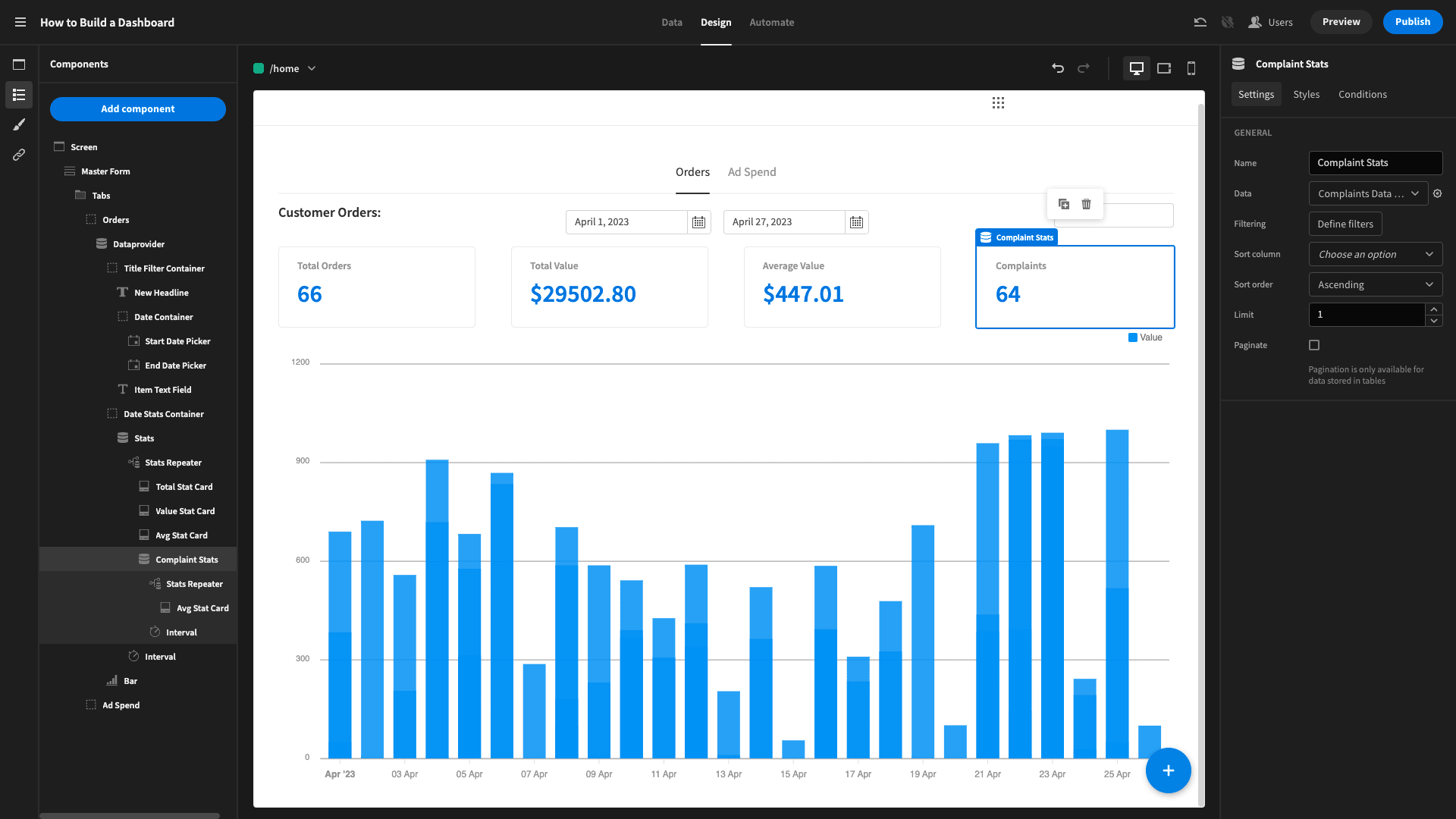 How to build a dashboard How to build a dashboard