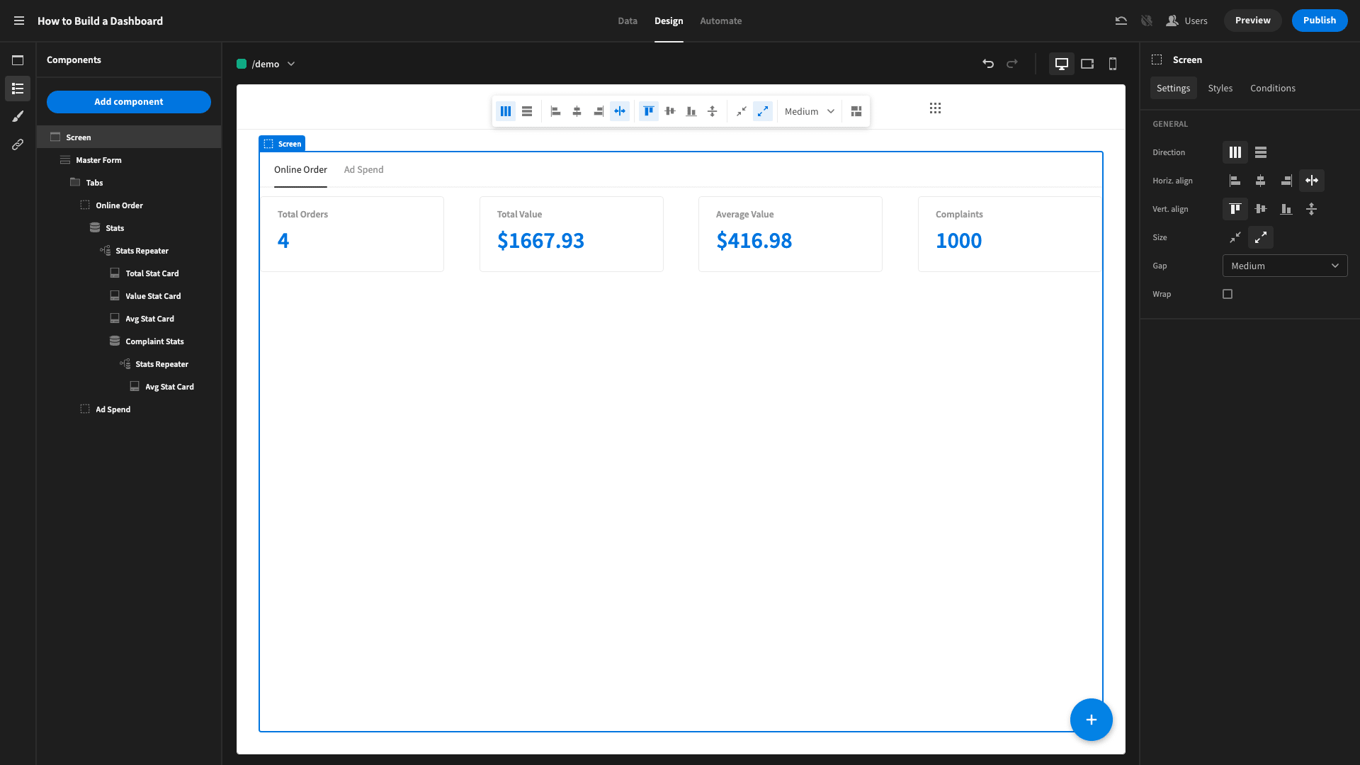 How to build a dashboard How to build a dashboard