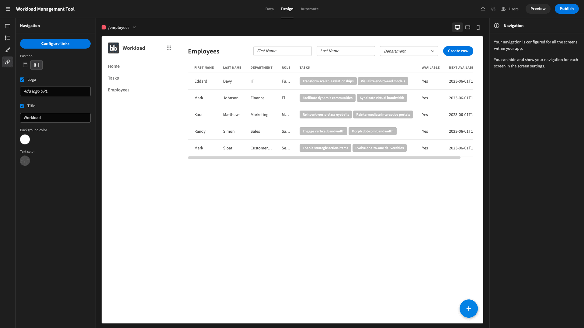 Workload management tool Workload management tool