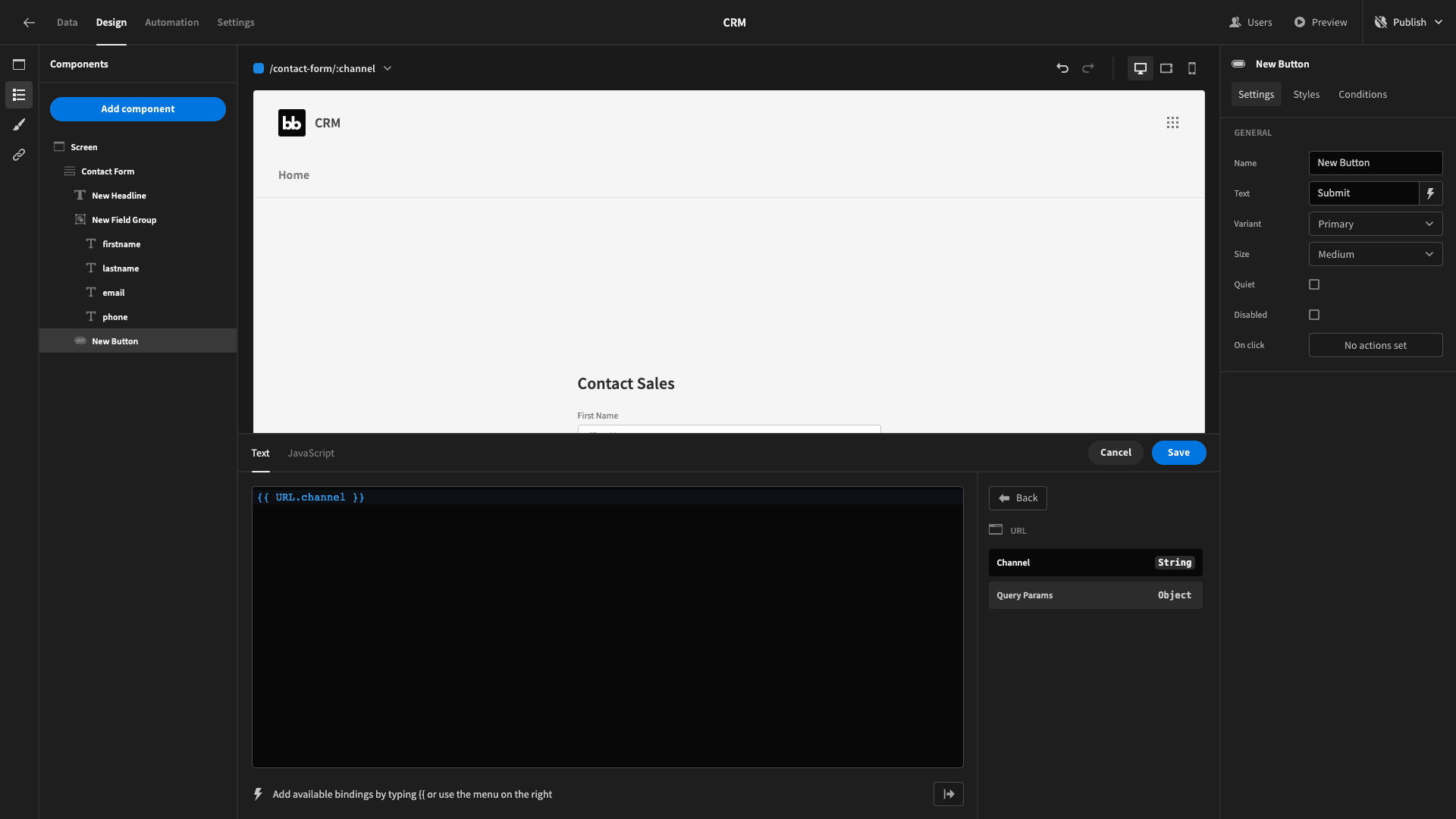 URL binding URL binding