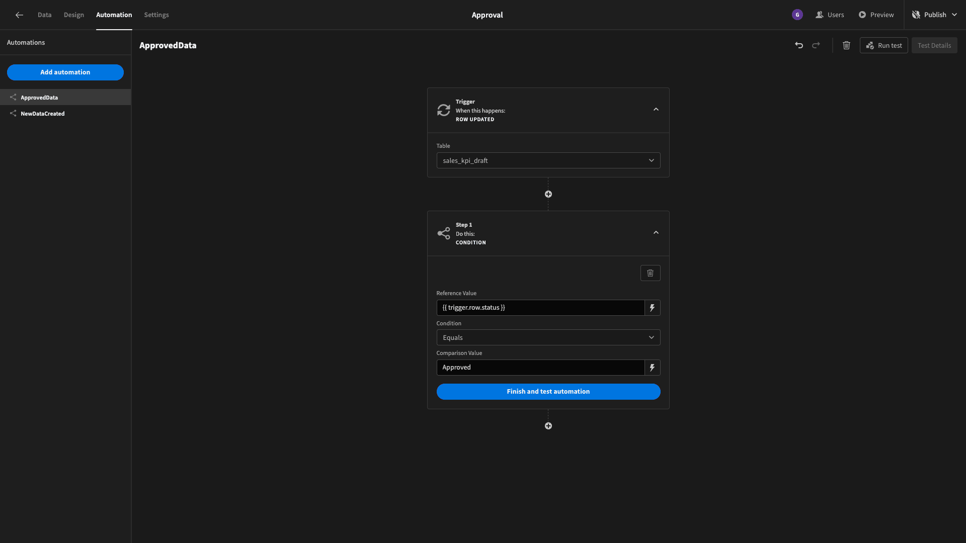 Create row Create row