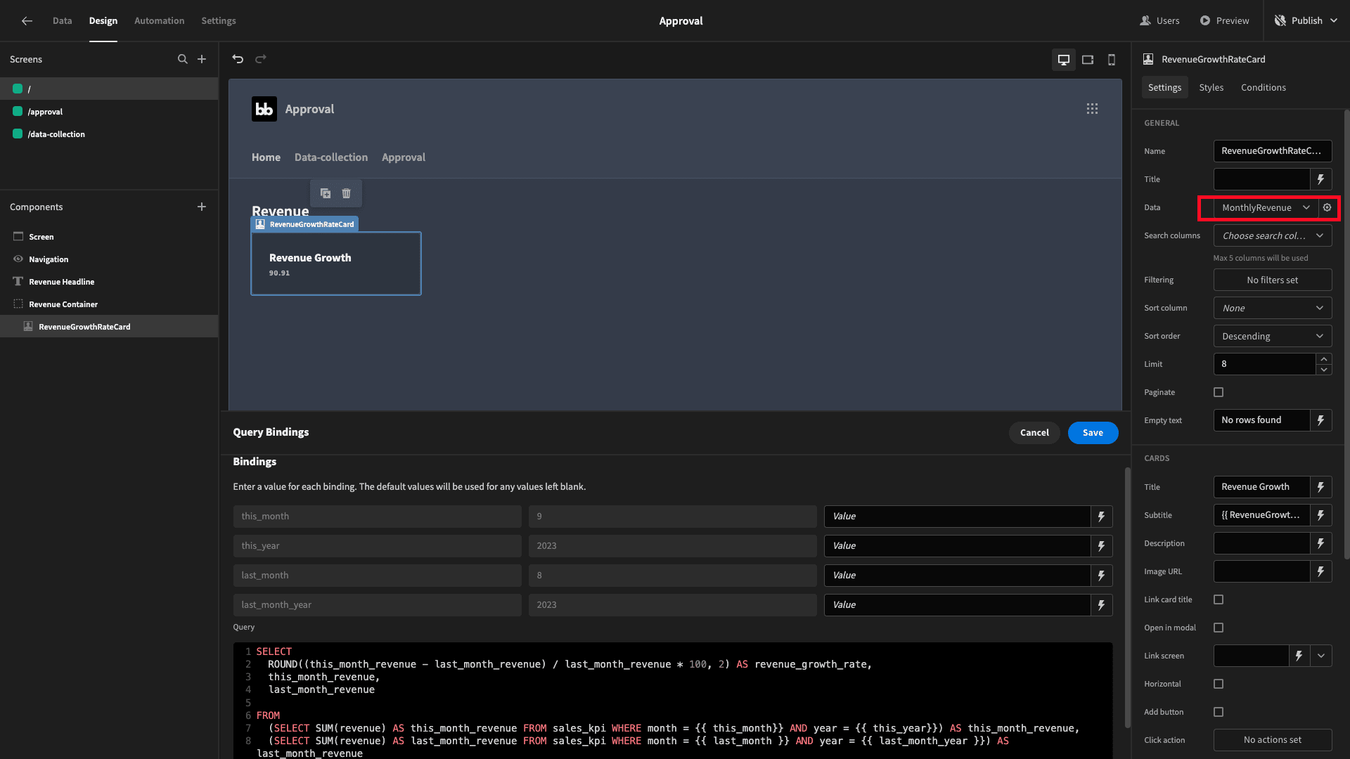Query bindings