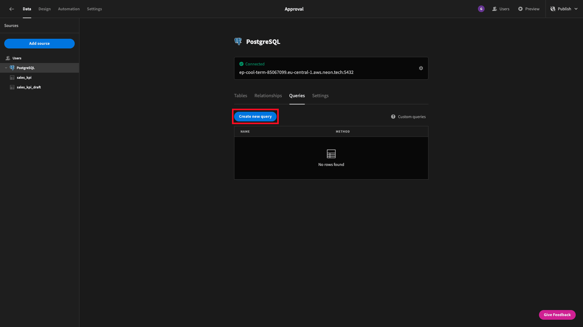 Create query