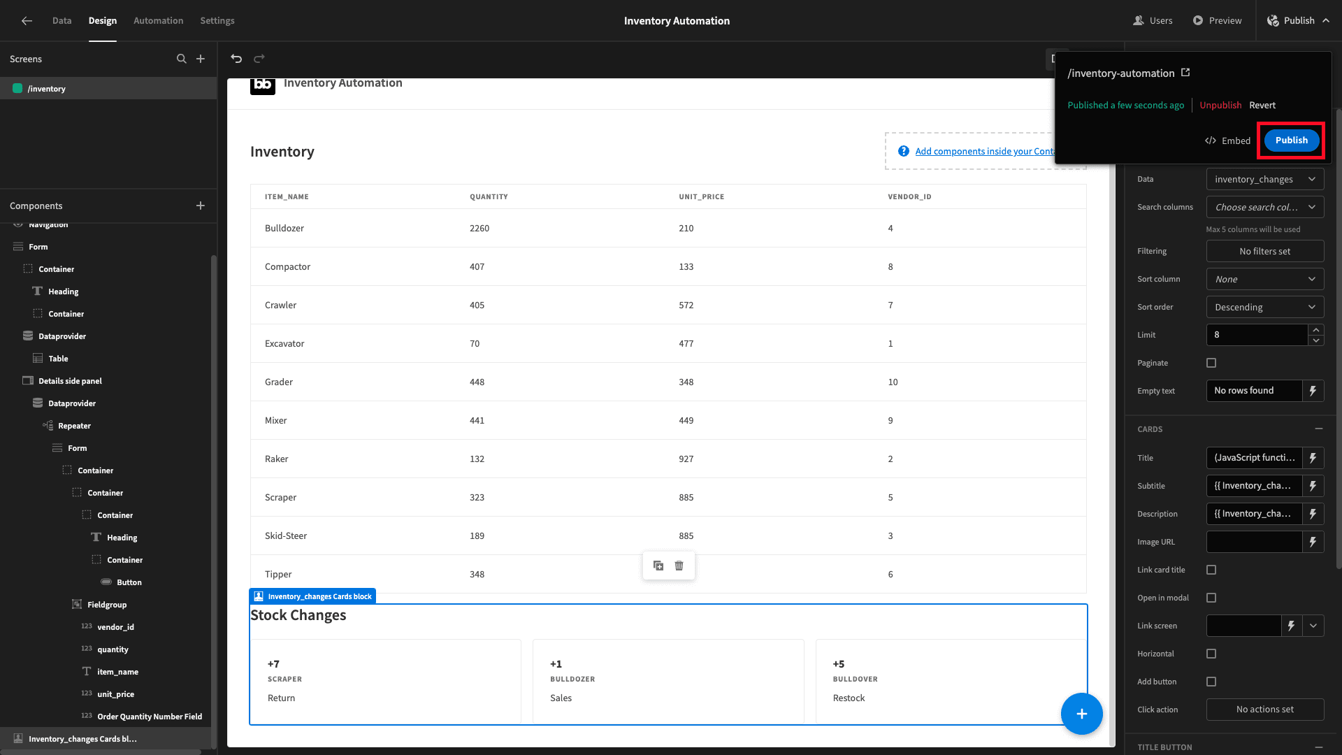 Inventory automation app Inventory automation app