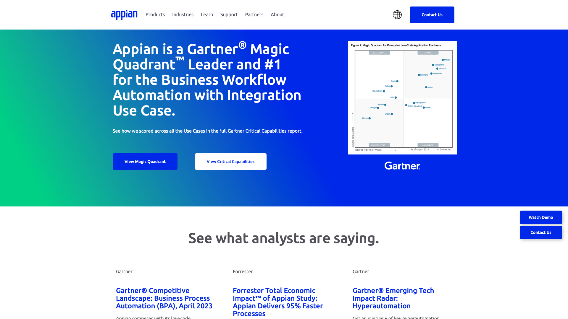 Appian website interface