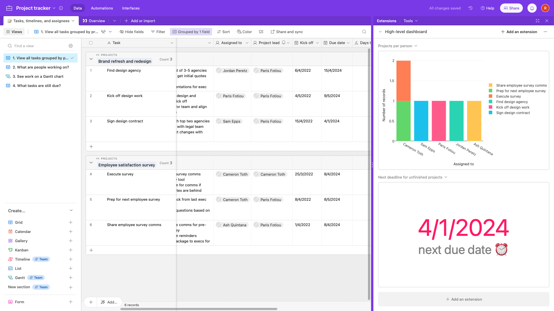 Airtable UI