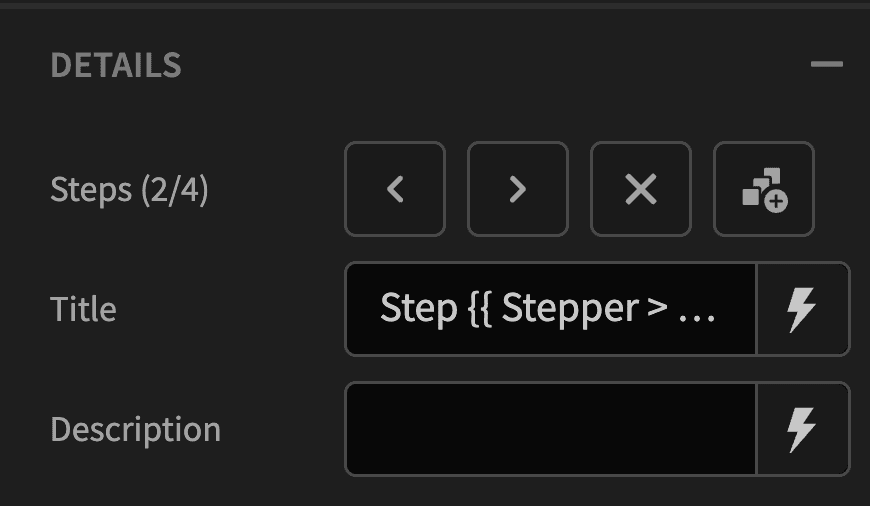 Step controls