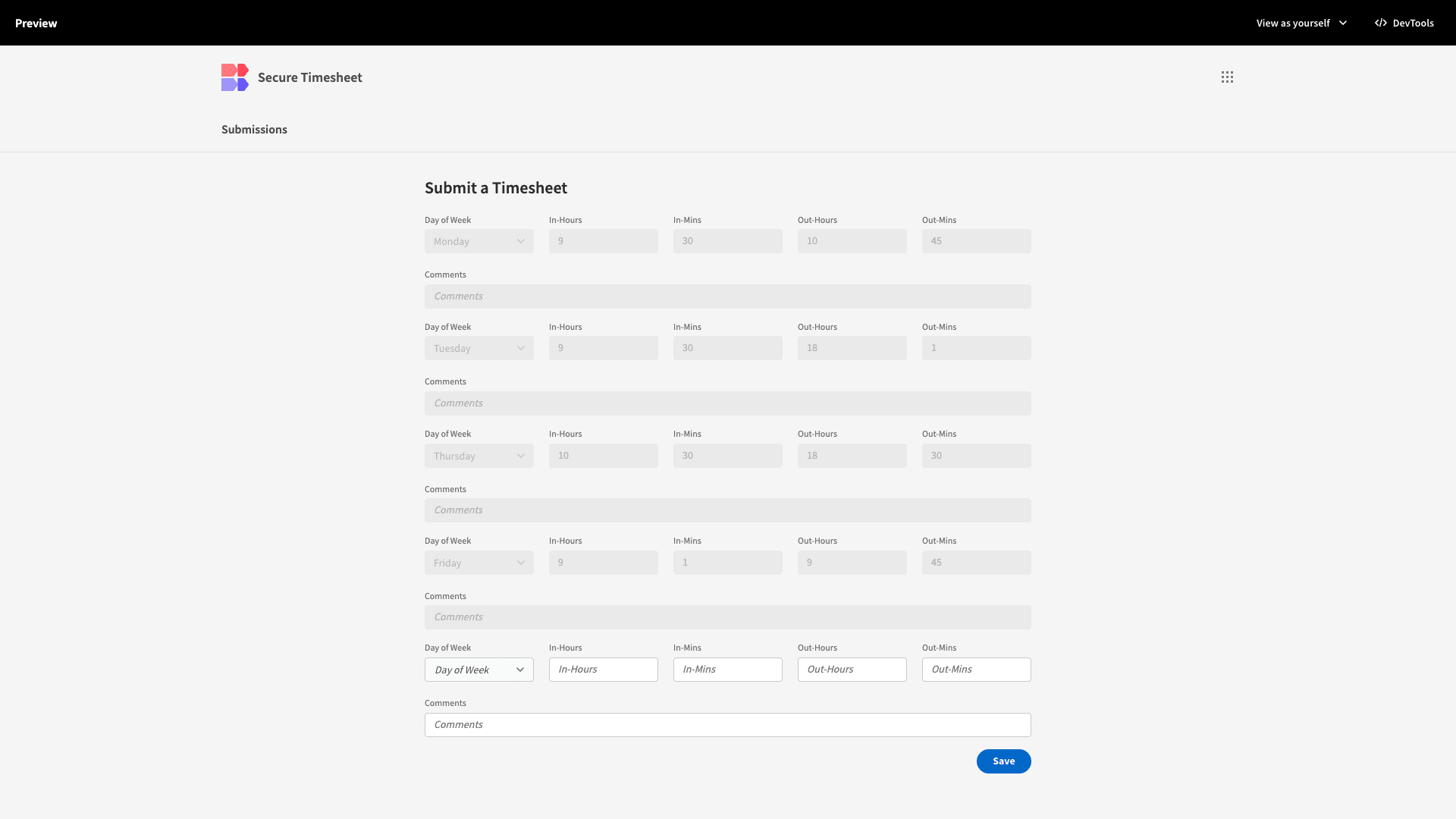 Secure Timesheet Secure Timesheet