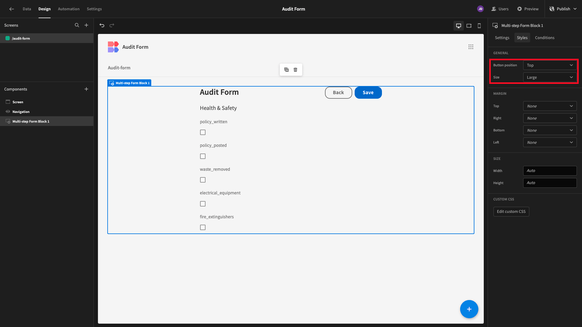 Audit Form Audit Form