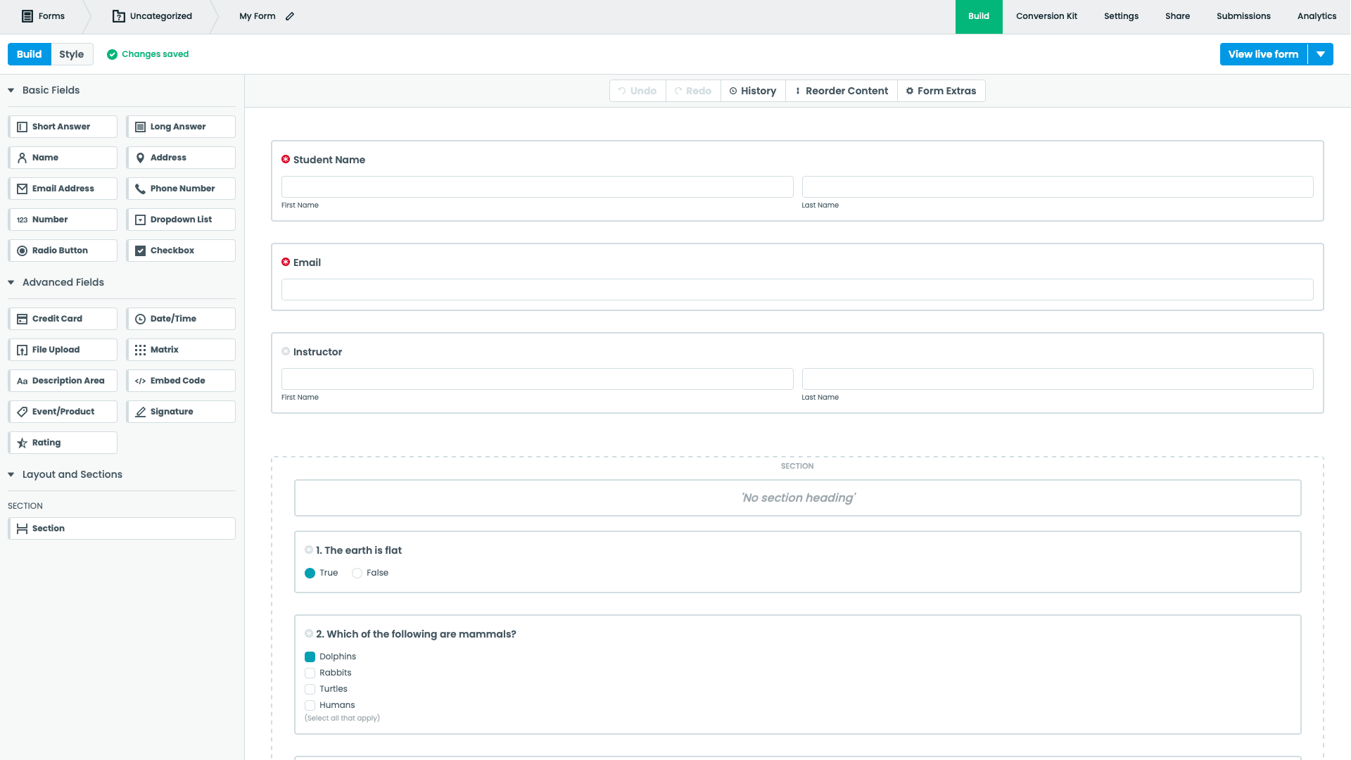 JotForm UI