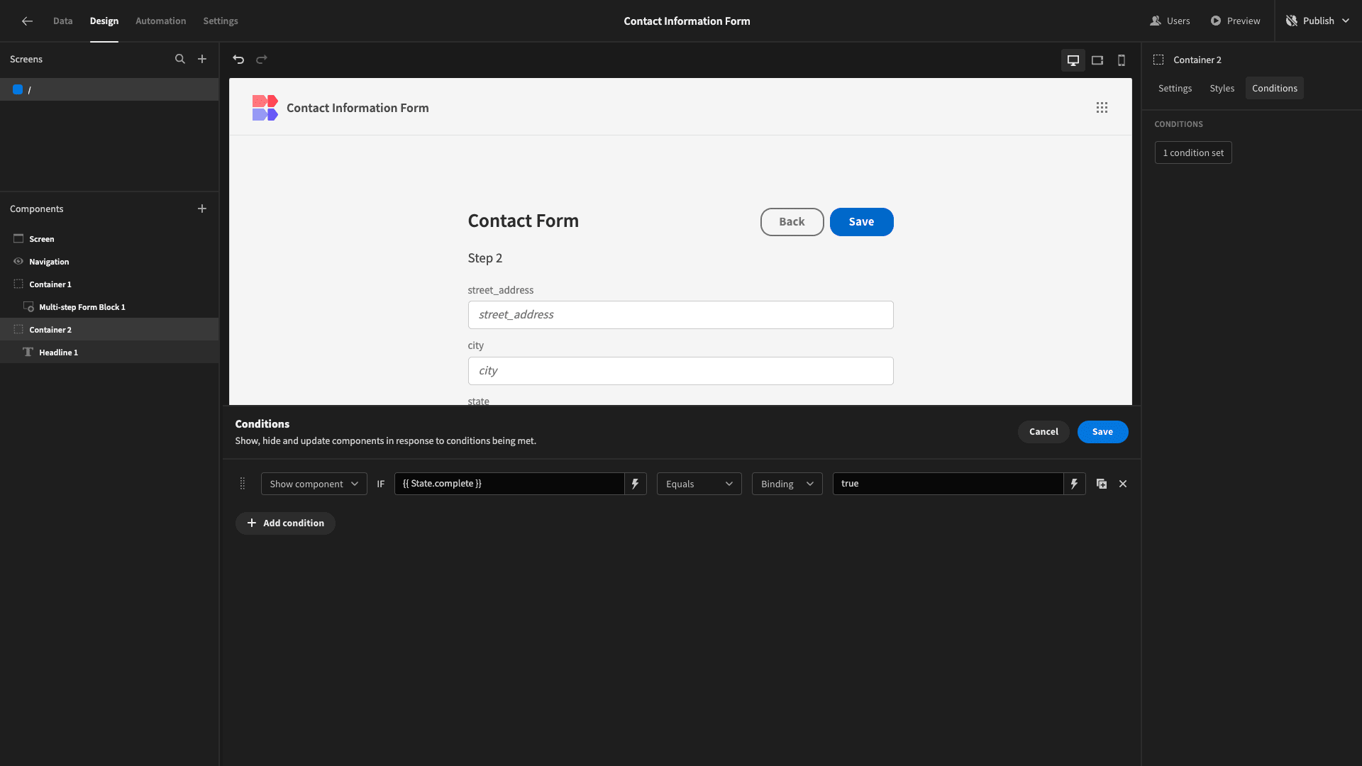 Hide Component