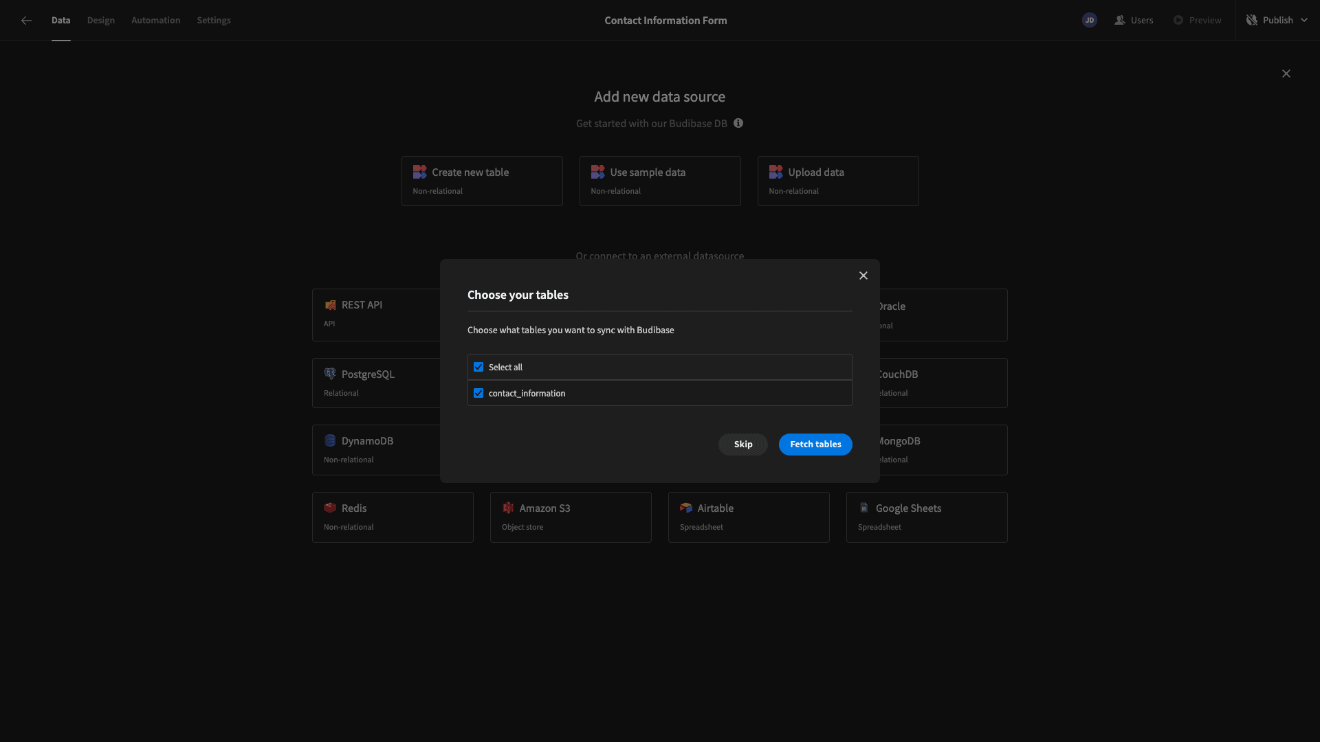 Contact Information Form