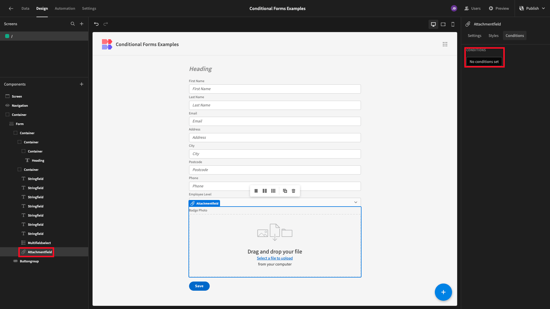 Conditional Form Conditional Form