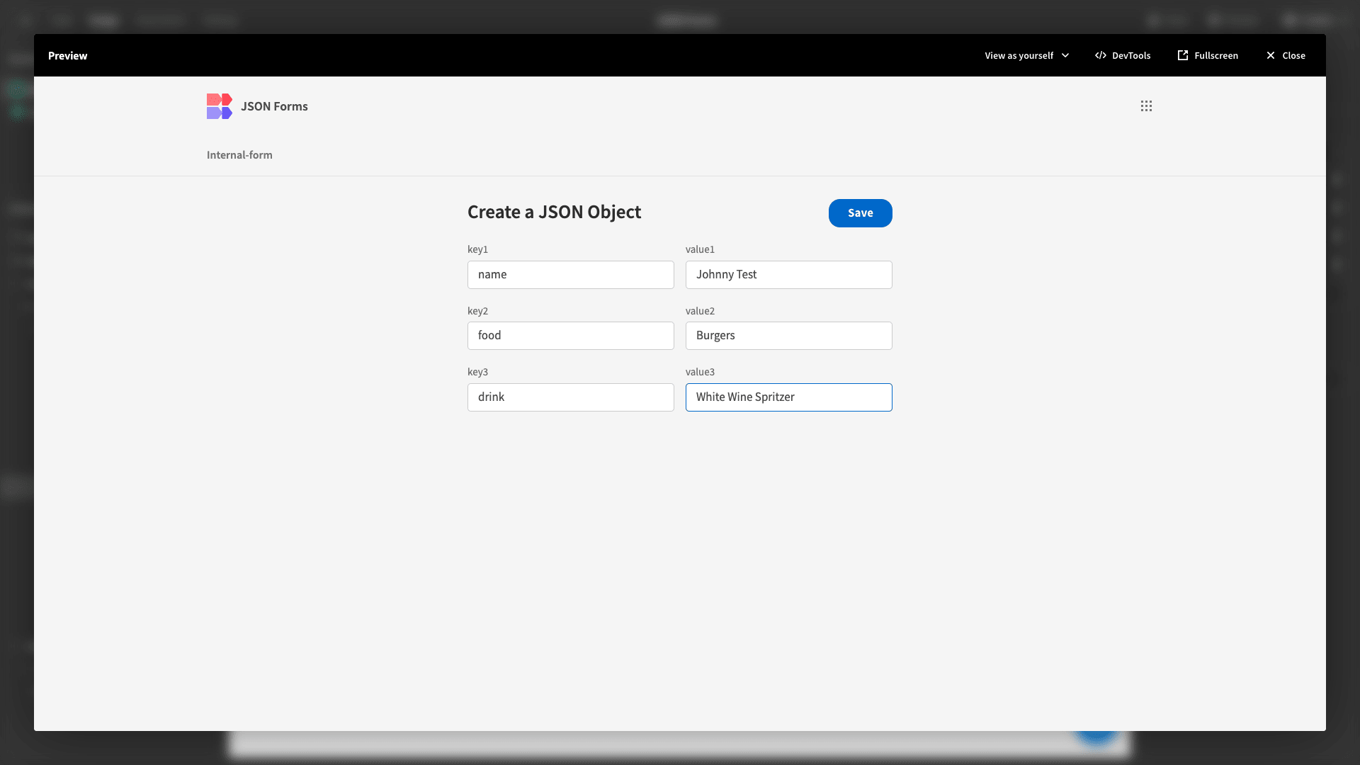 Form Data to JSON Form Data to JSON