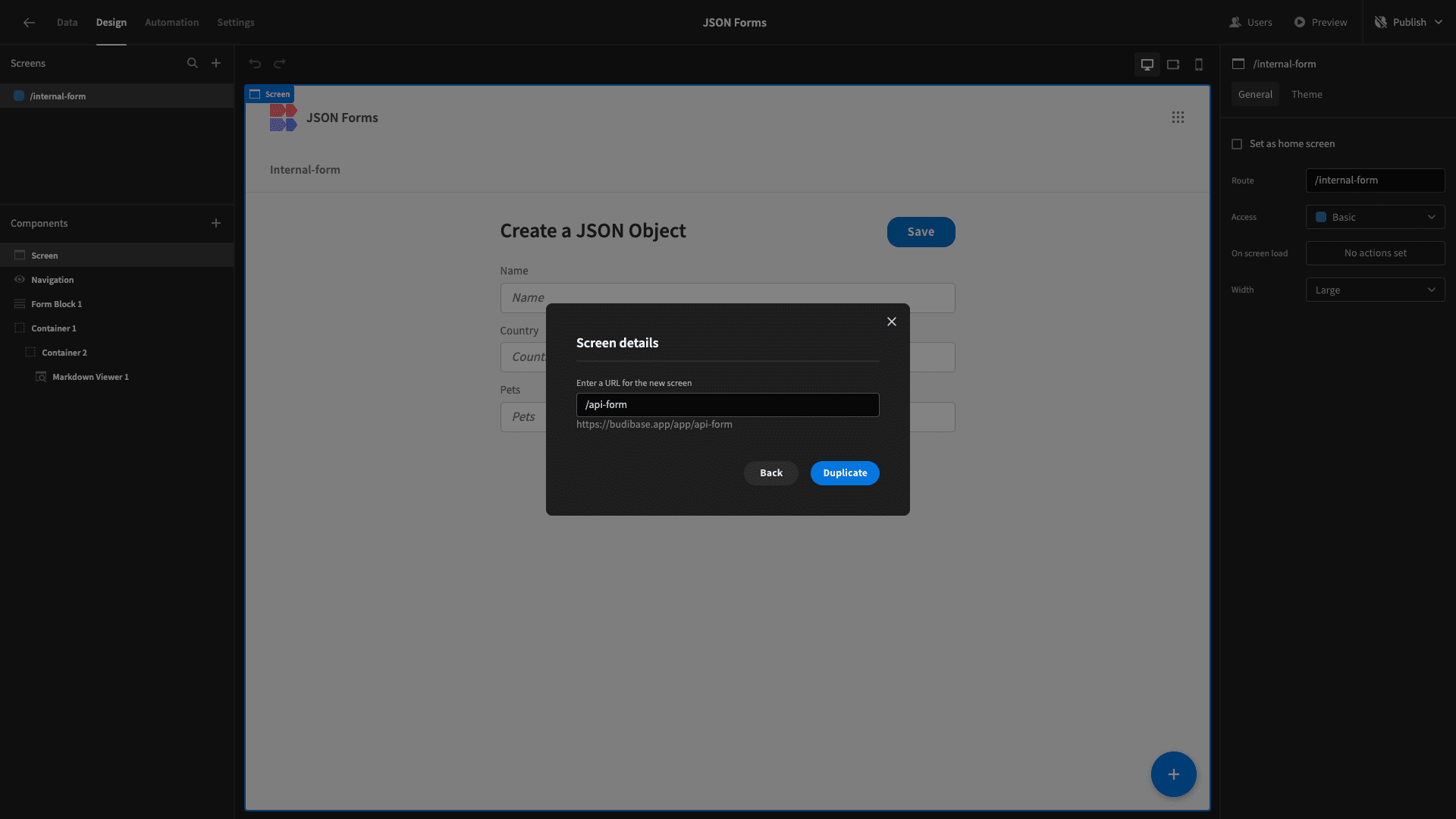 API Form API Form