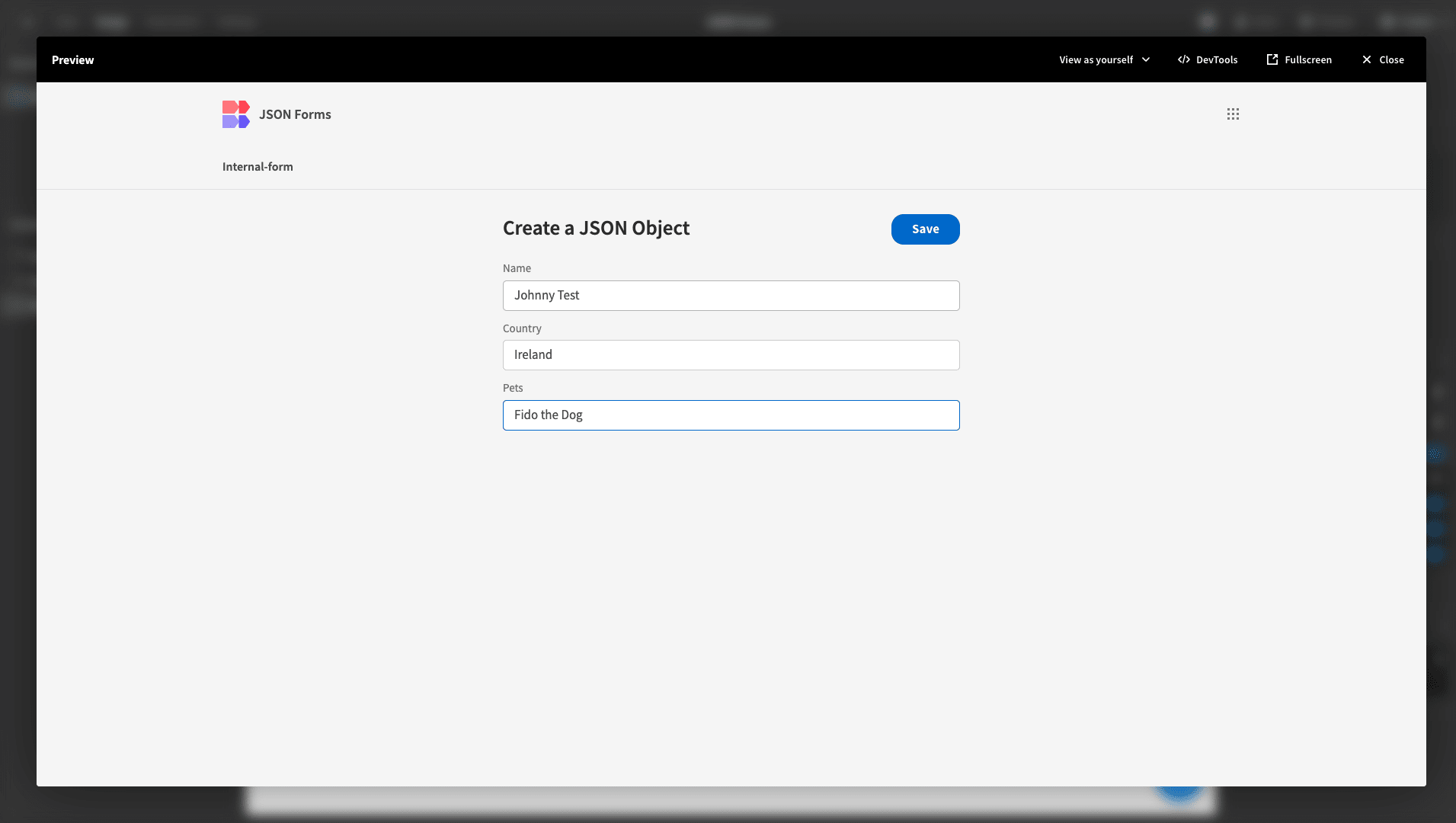 Form Data to JSON Form Data to JSON