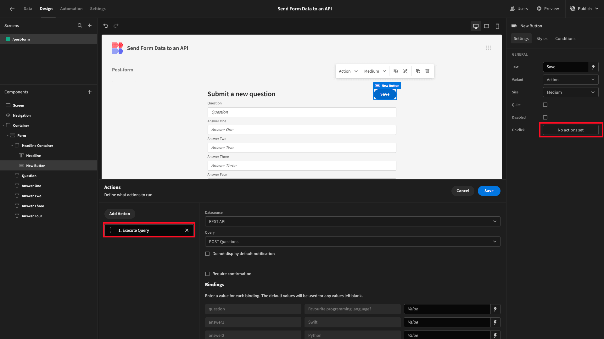 Execute query Executre query