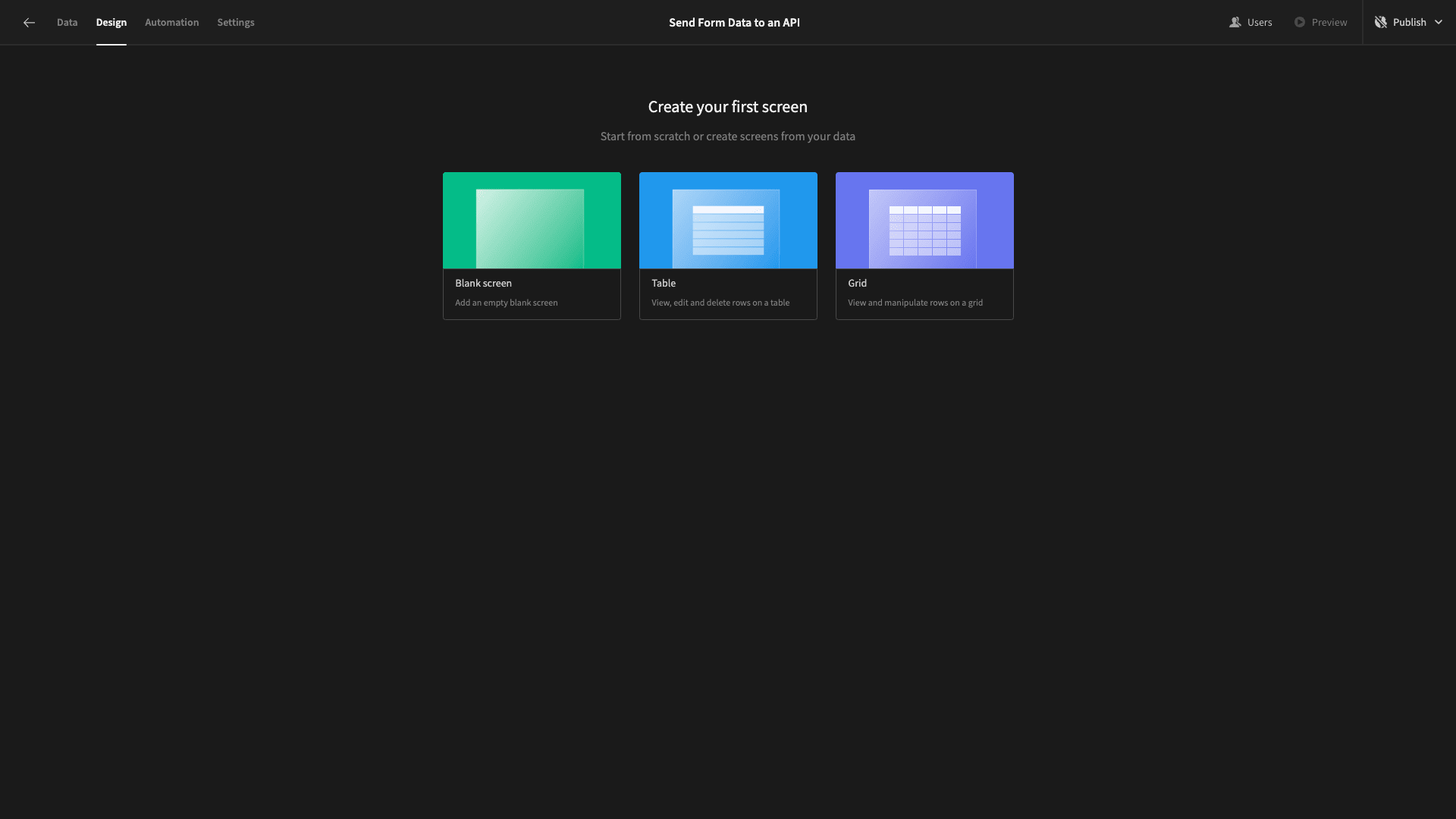 Blank screen Blank screen