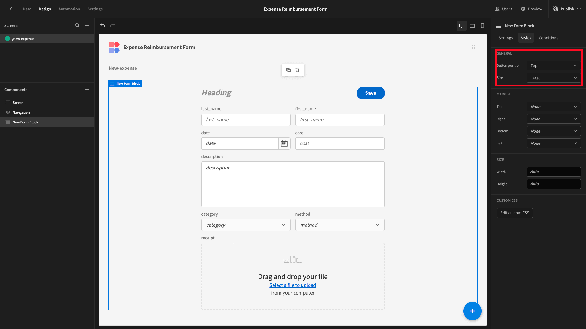 Form UI