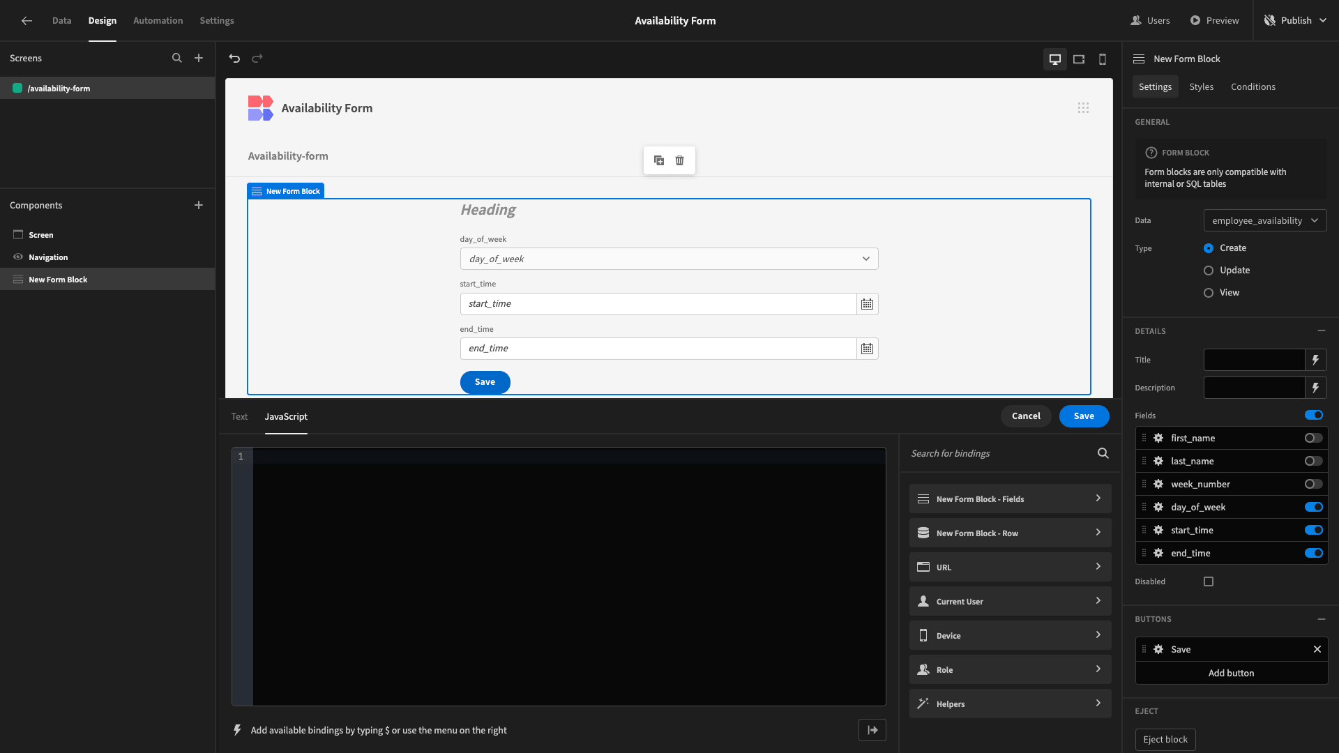 JavaScript Editor