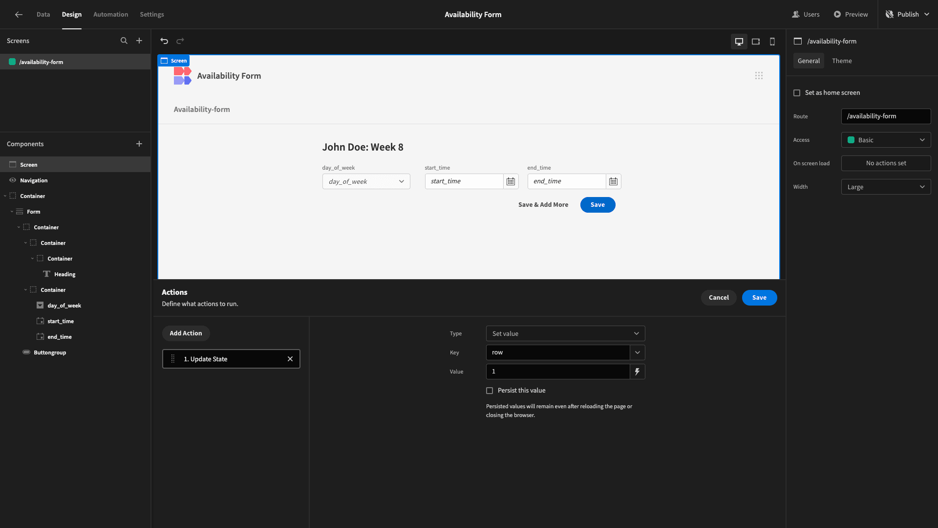 Button ACtions