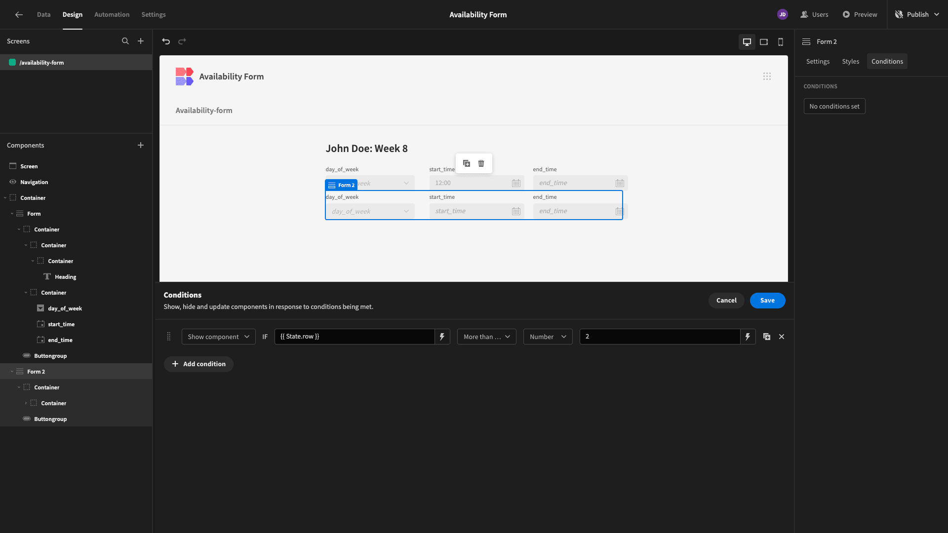 Show Component