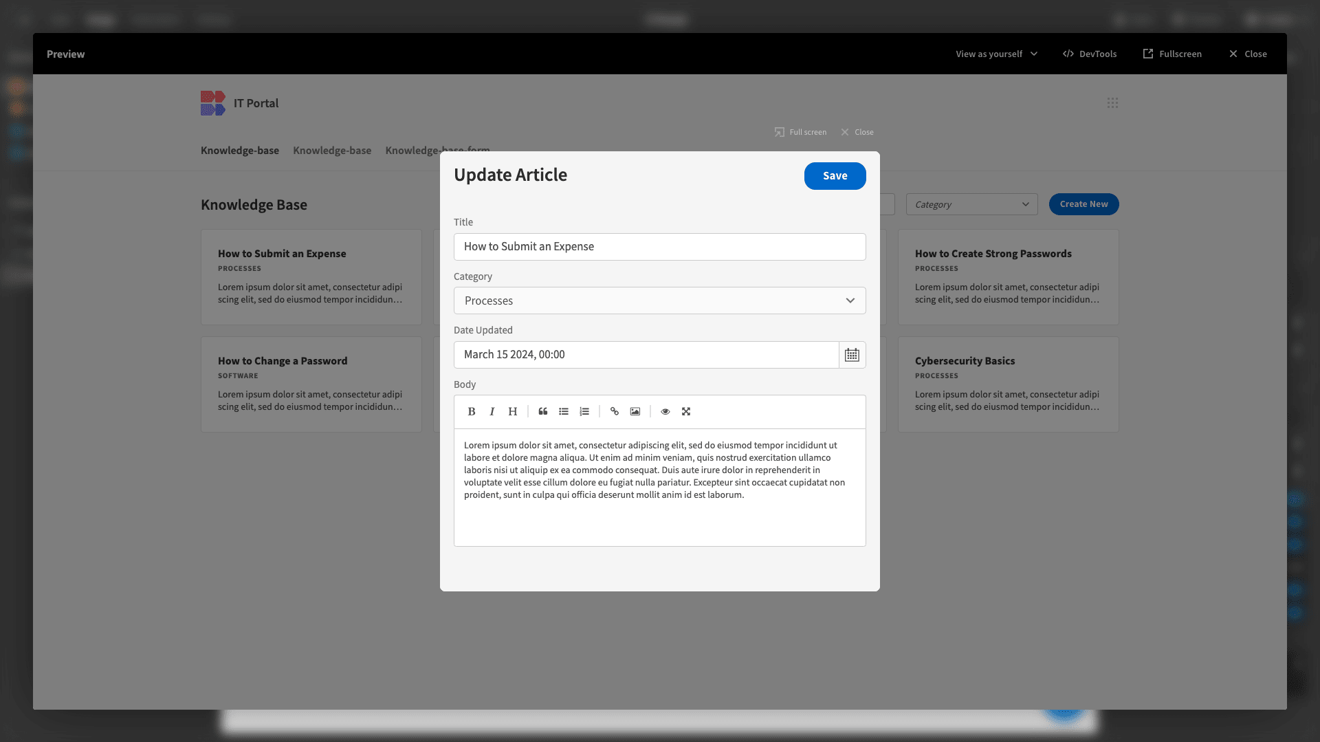 Update form Update form