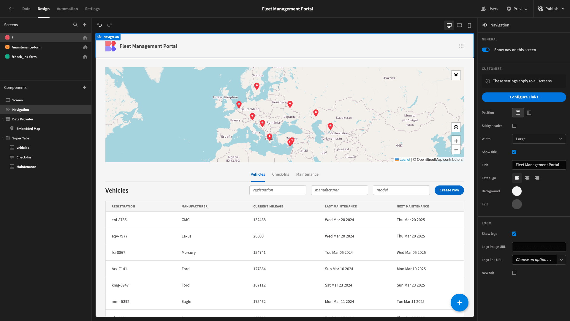 Fleet Management Portal Fleet Management Portal