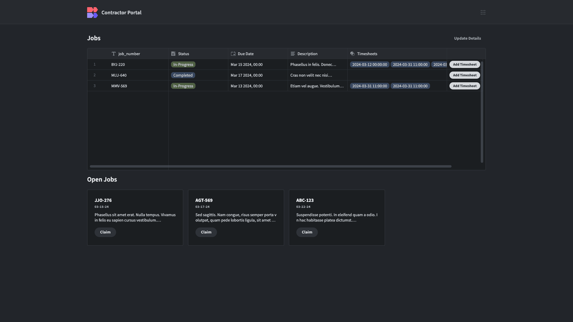Contractor Portal