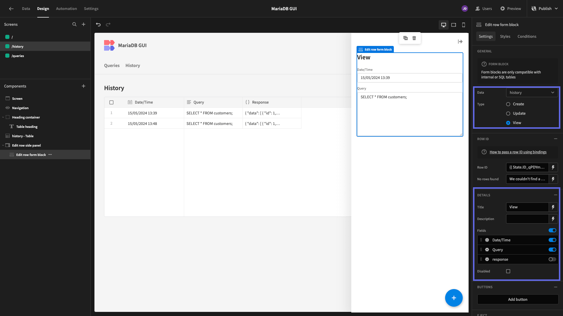 Form UI