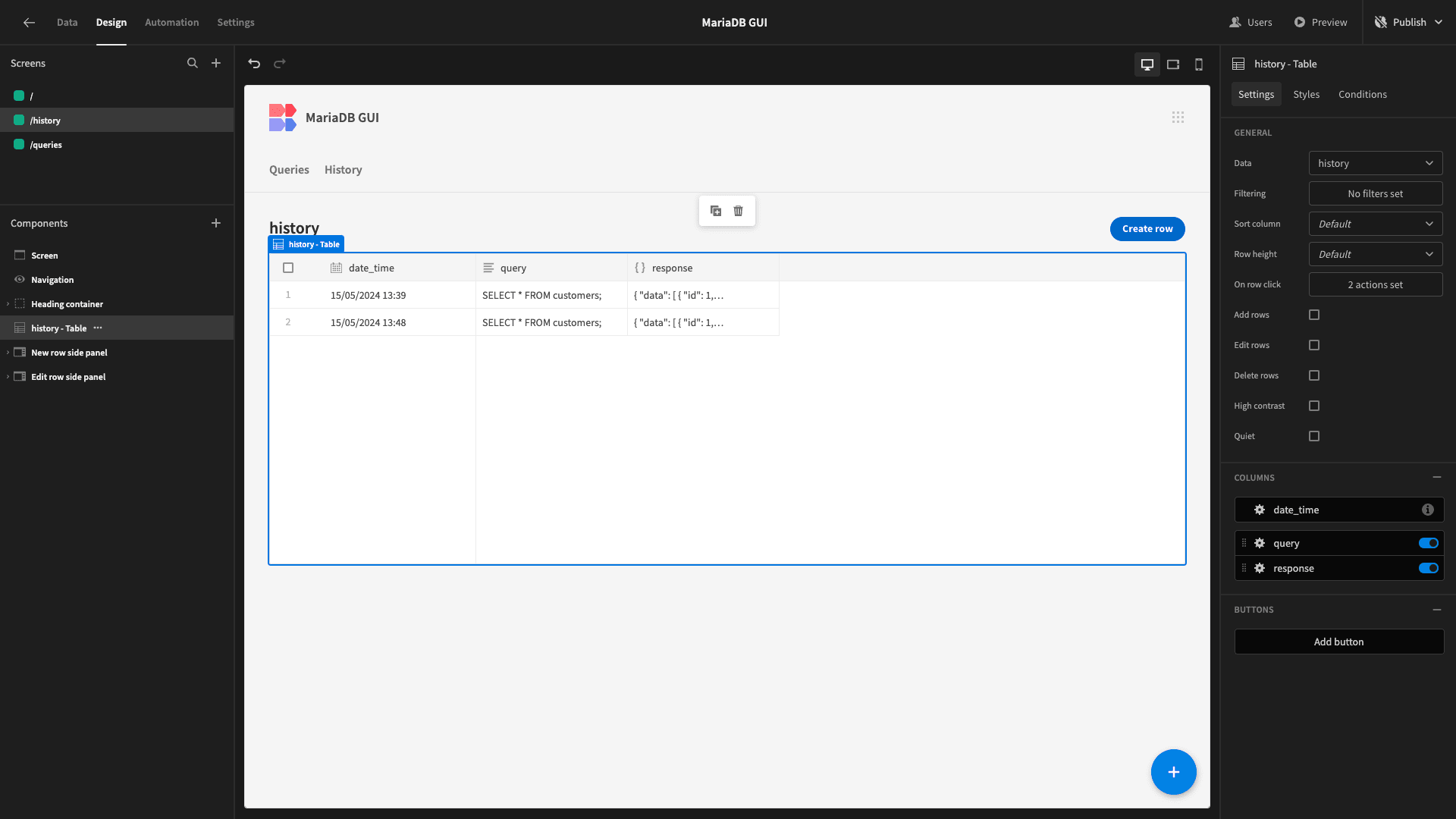 mariadb gui