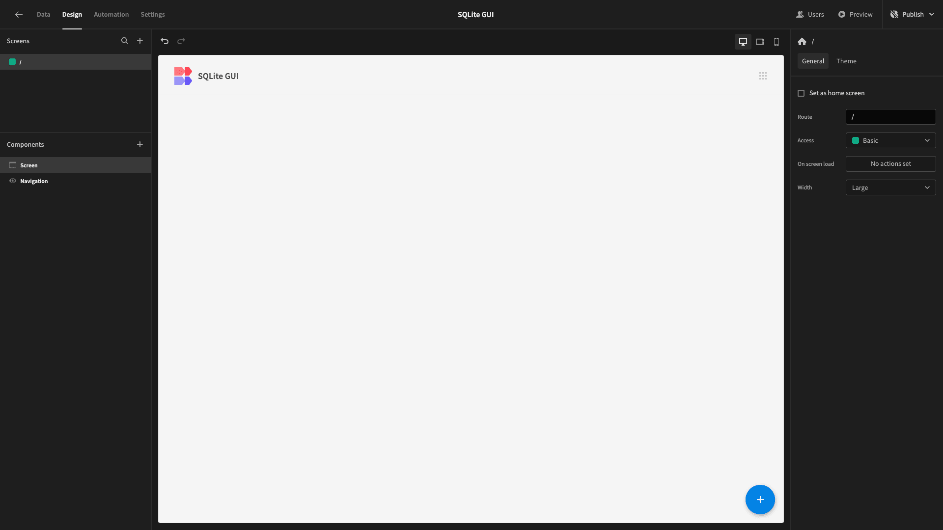 Blank Screen