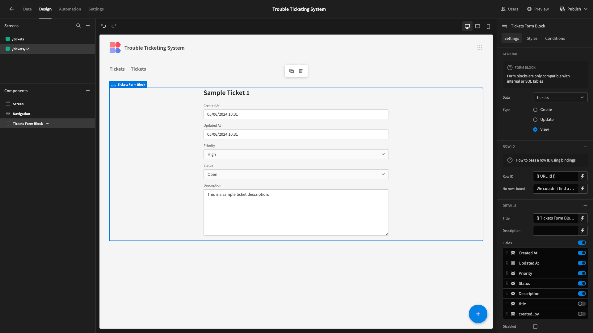 Trouble Ticketing System Trouble Ticketing System