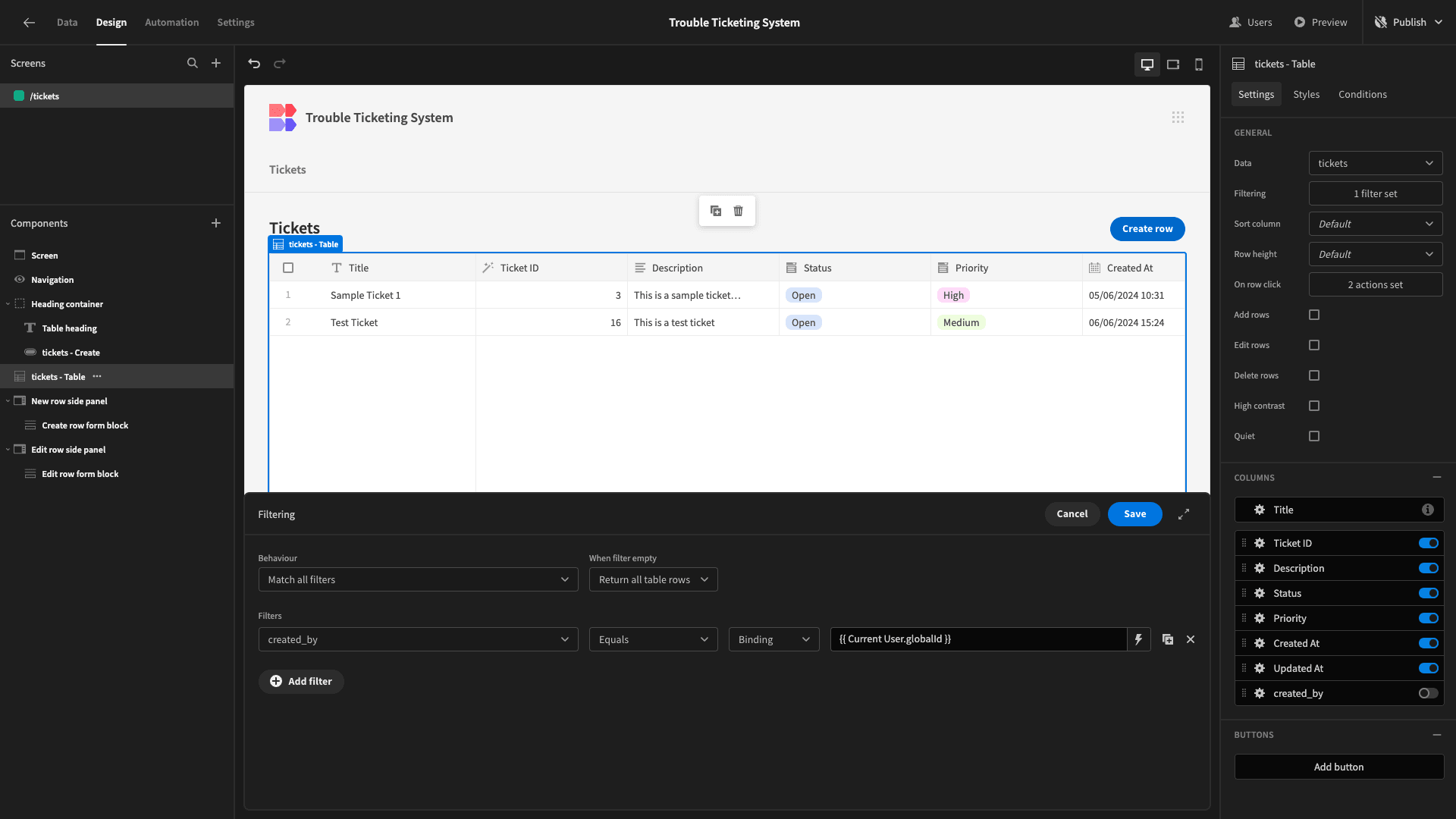 Trouble Ticketing System Trouble Ticketing System
