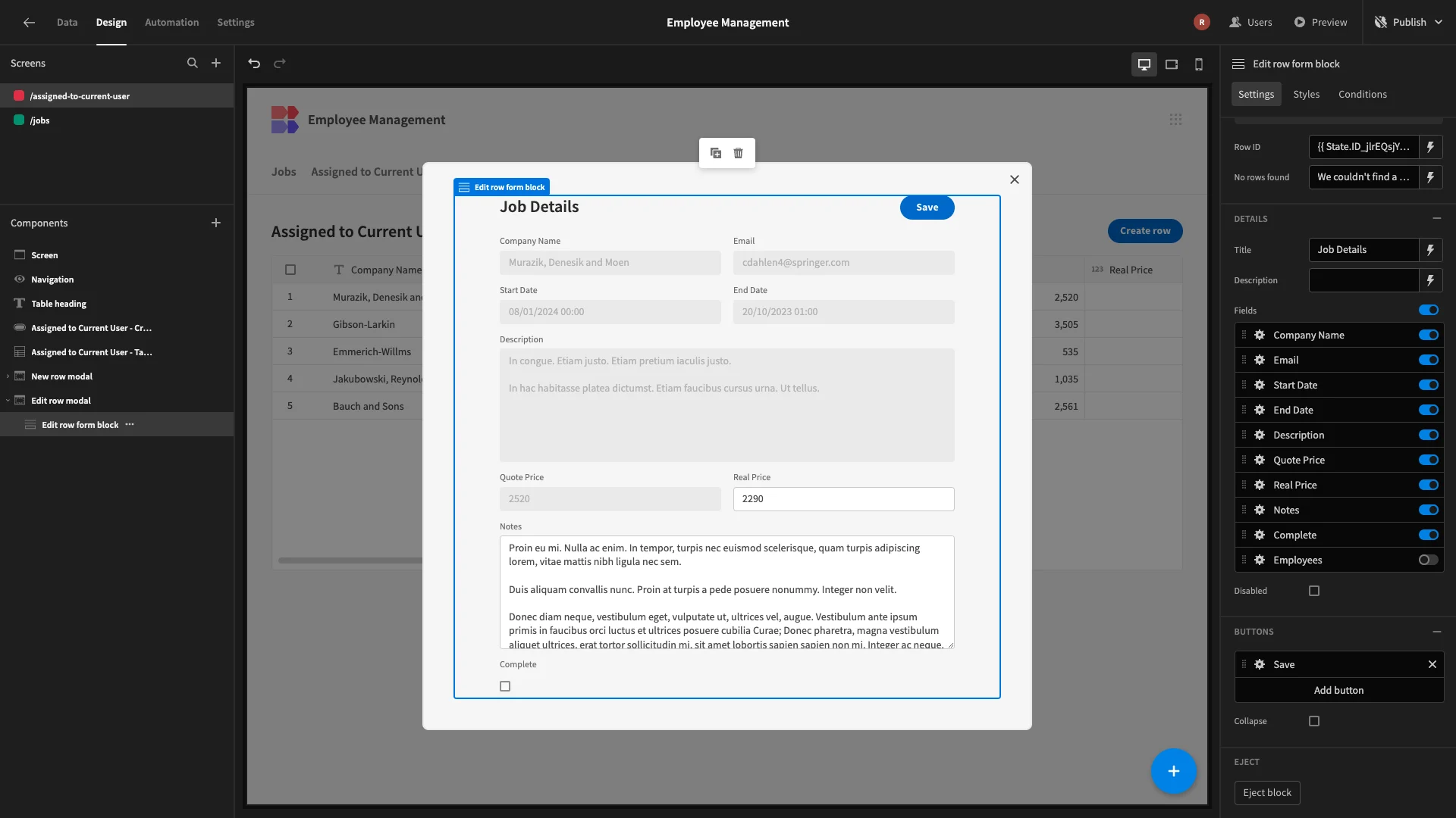 Job Details Job Details