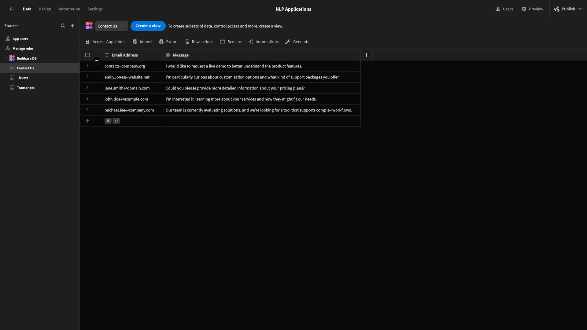 Database