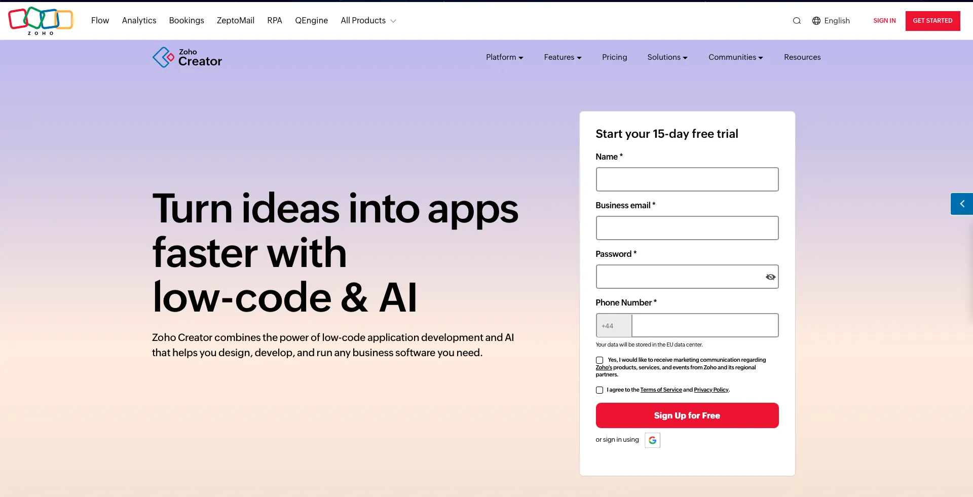 Zoho Creator