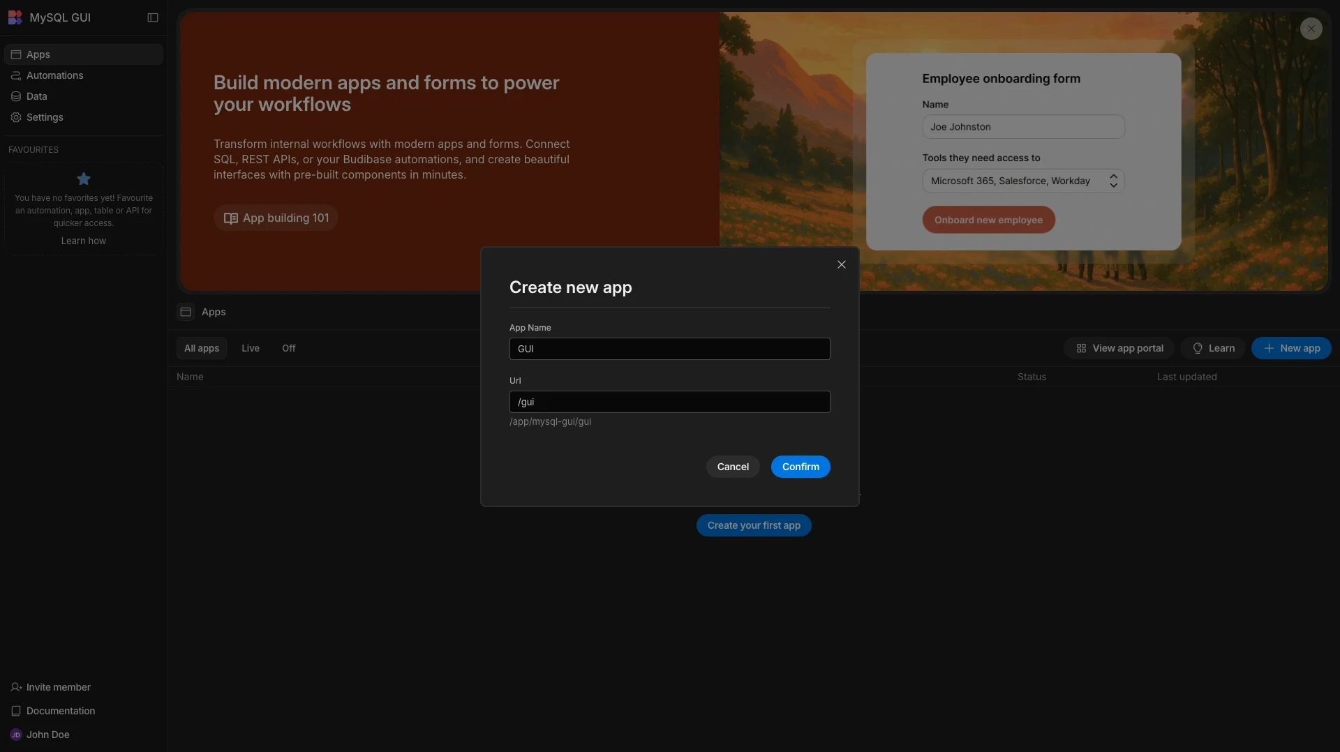 MySQL GUI MySQL GUI