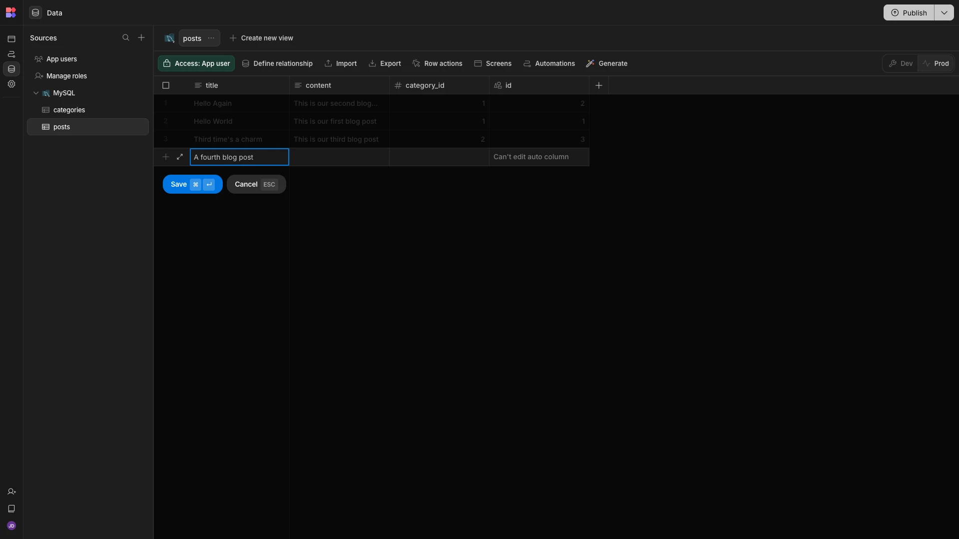 Add A Row Add A Row